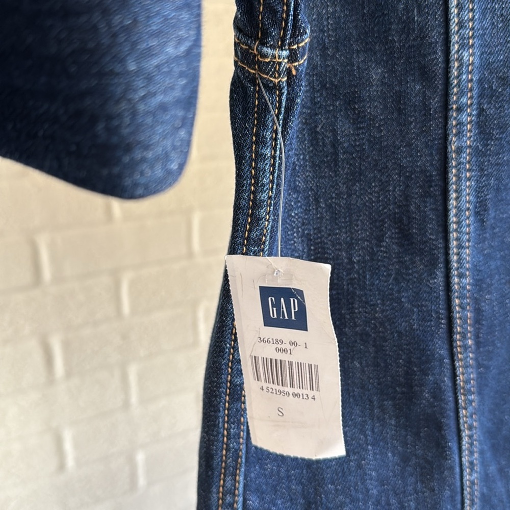 NWT Classic Gap Denim Icon Dark Wash Blue Jean Jacket Women’s Size Small - Picture 17 of 17